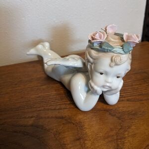 Vintage Porcelain Angel Cherub Figurine